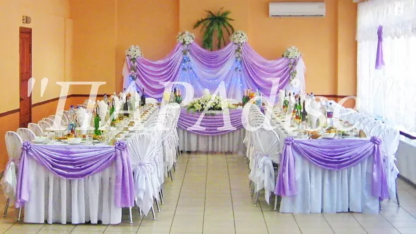 Оформление свадеб воздушными шарами,  тканями и цветами 6